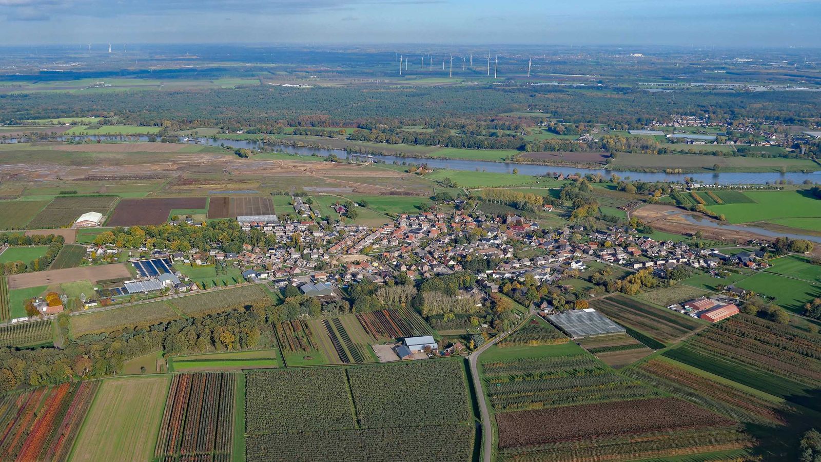 Luchtfoto van het dorp Blitterswijck