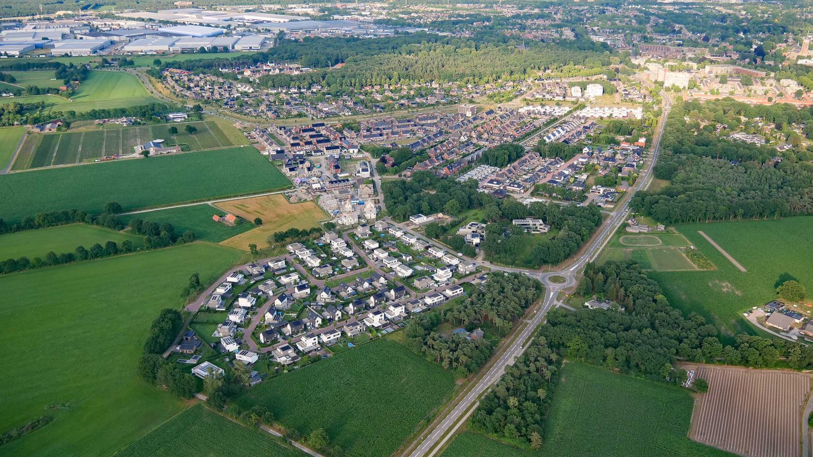 Luchtfoto van de wijk Brabander