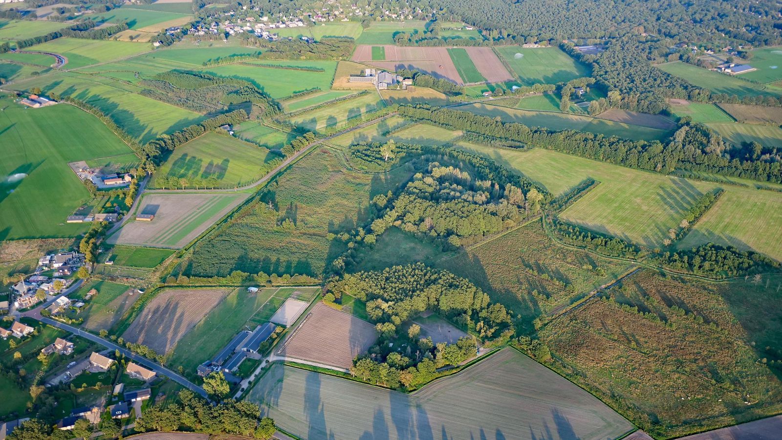 Luchtfoto van het buitengebied van de gemeente Venray